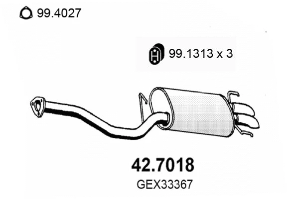 Rear Muffler (42.7018)