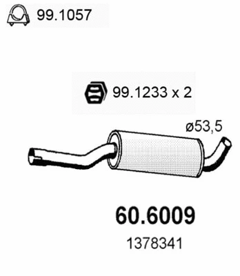 Centre Muffler (60.6009)
