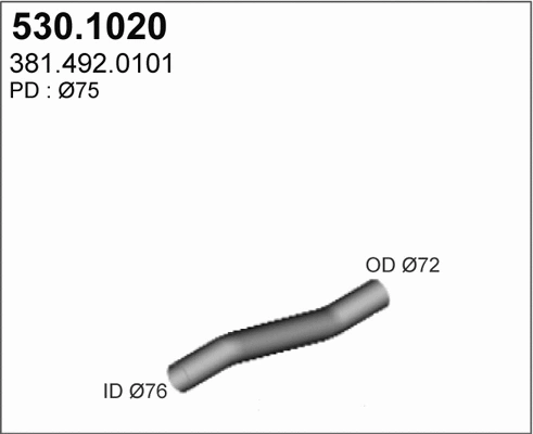 Exhaust Pipe (530.1020)
