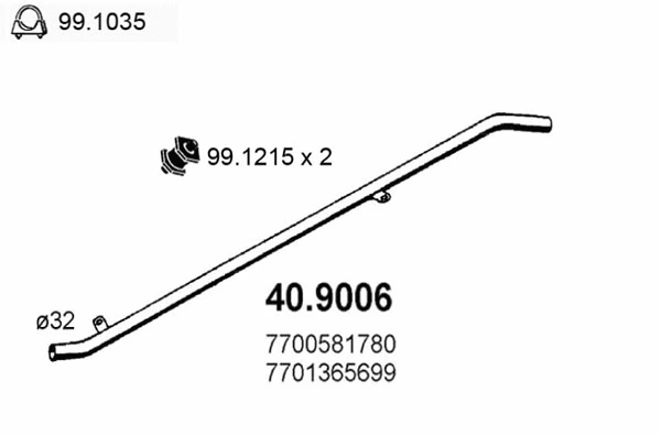 Exhaust Pipe (40.9006)