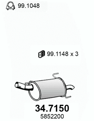 Rear Muffler (34.7150)