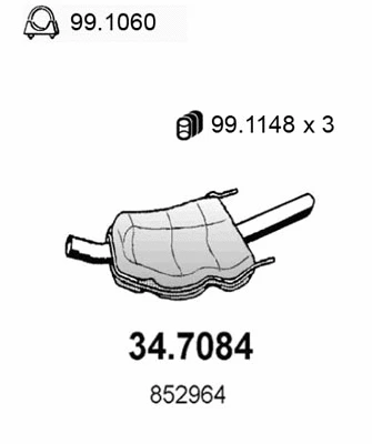 Rear Muffler (34.7084)