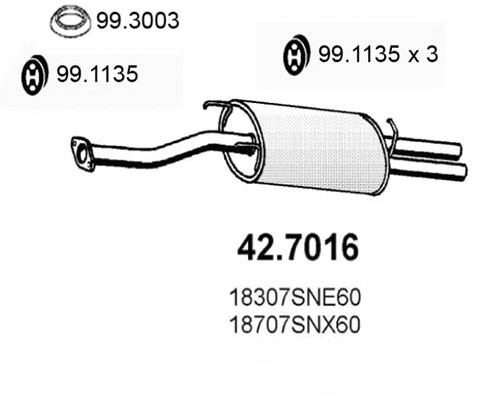 Rear Muffler (42.7016)