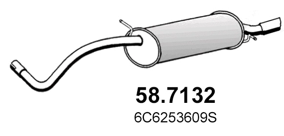 Rear Muffler (58.7132)