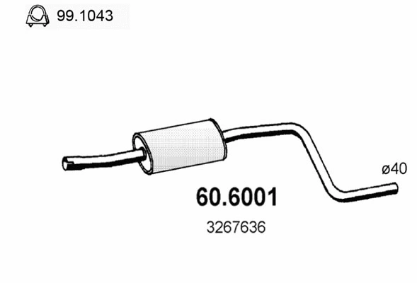 Centre Muffler (60.6001)