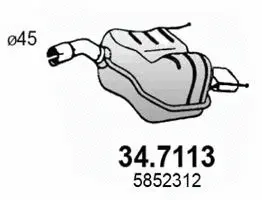 Rear Muffler (34.7113)