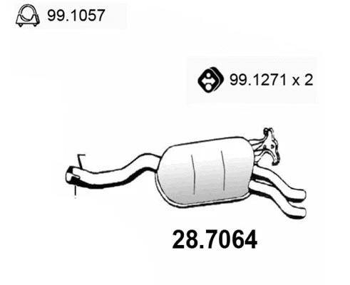 Rear Muffler (28.7064)