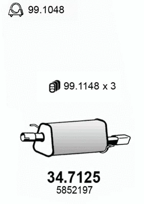 Rear Muffler (34.7125)