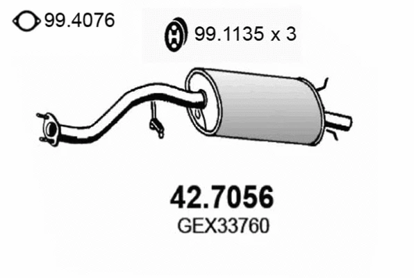 Rear Muffler (42.7056)