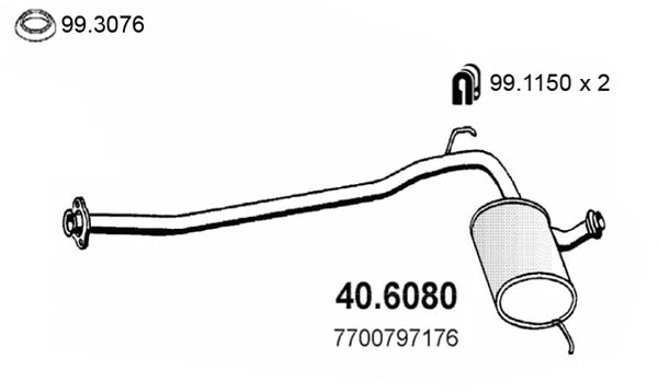 Centre Muffler (40.6080)