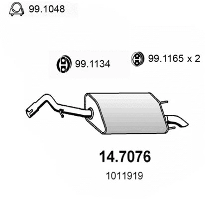 Rear Muffler (14.7076)