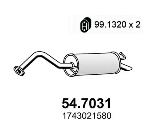 Rear Muffler (54.7031)