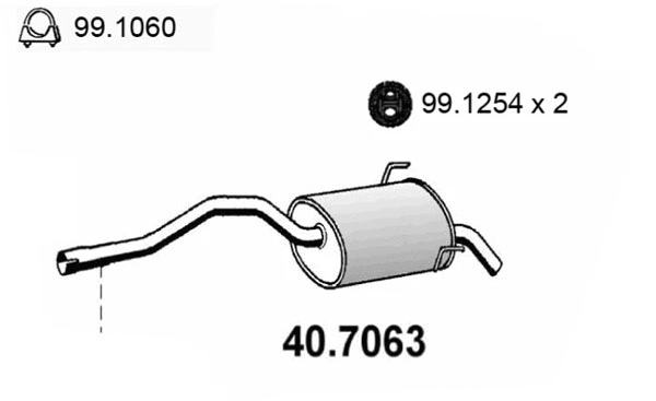 Rear Muffler (40.7063)
