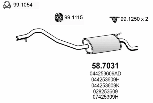 Rear Muffler (58.7031)
