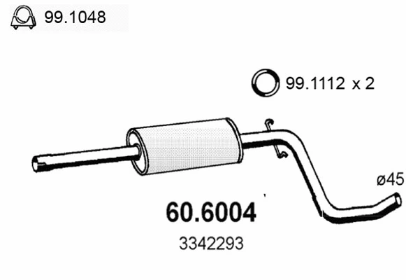Centre Muffler (60.6004)