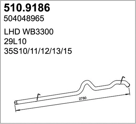 Exhaust Pipe (510.9186)