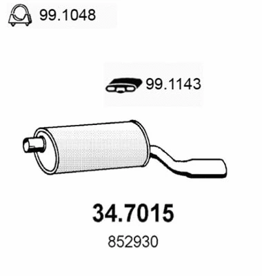 Rear Muffler (34.7015)