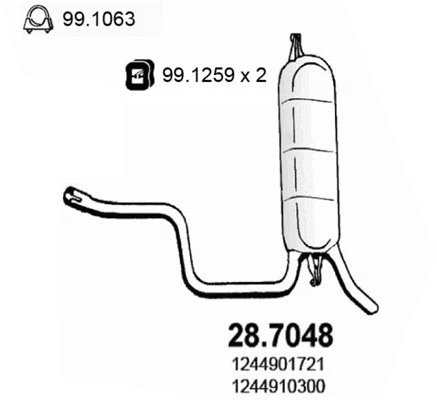 Rear Muffler (28.7048)