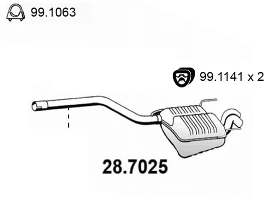 Rear Muffler (28.7025)