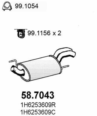 Rear Muffler (58.7043)