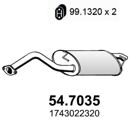 Rear Muffler (54.7035)