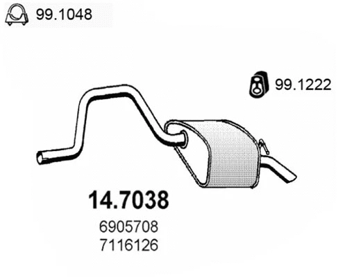 Rear Muffler (14.7038)