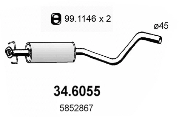 Centre Muffler (34.6055)