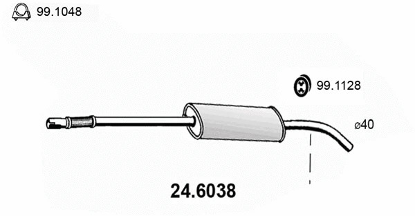 Centre Muffler (24.6038)