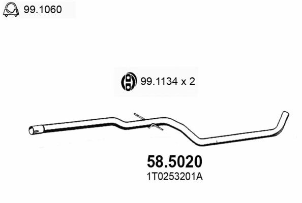 Exhaust Pipe (58.5020)