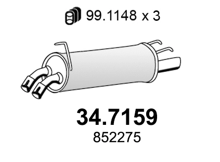 Rear Muffler (34.7159)