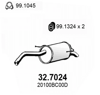 Rear Muffler (32.7024)