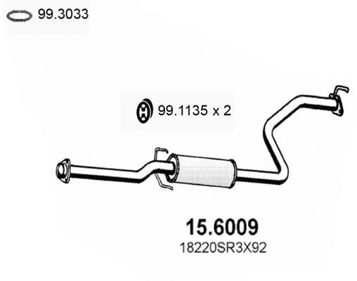 Centre Muffler (15.6009)