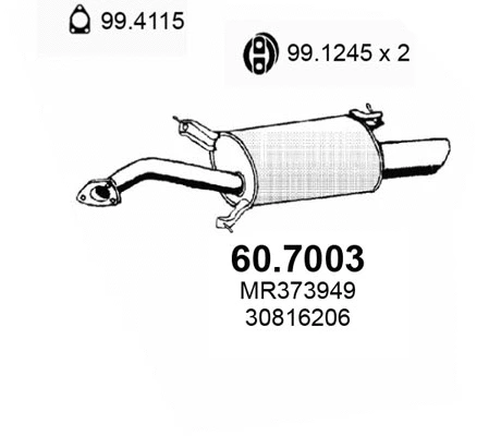 Rear Muffler (60.7003)