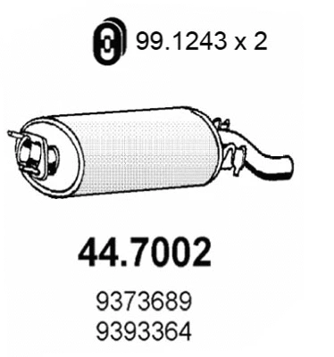 Rear Muffler (44.7002)