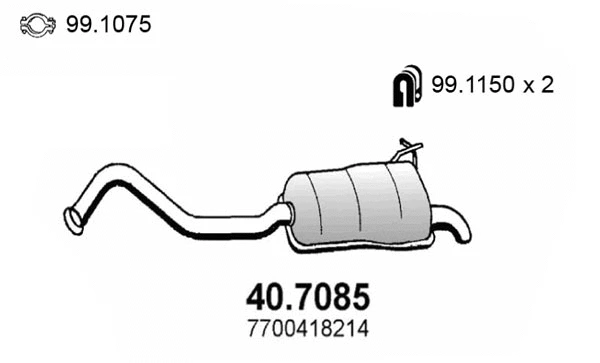 Rear Muffler (40.7085)
