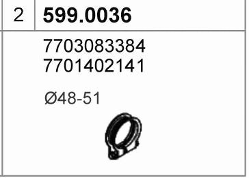 Mounting Kit, muffler (599.0036)