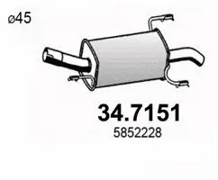 Rear Muffler (34.7151)