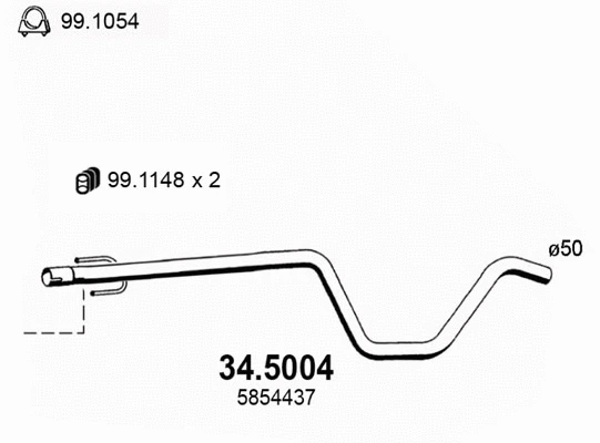 Exhaust Pipe (34.5004)