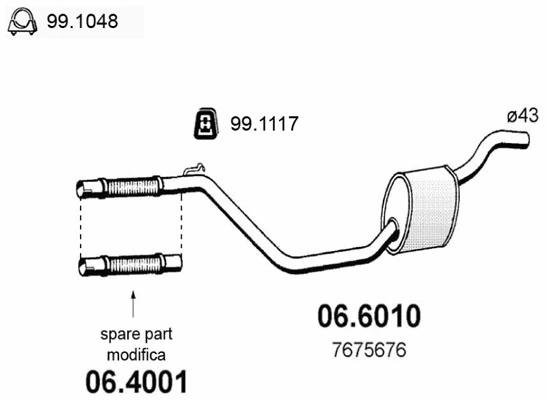 Centre Muffler (06.6010)