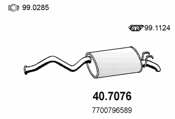 Rear Muffler (40.7076)