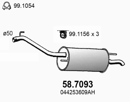 Rear Muffler (58.7093)