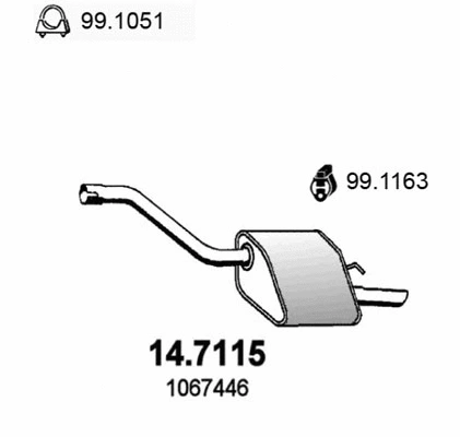 Rear Muffler (14.7115)