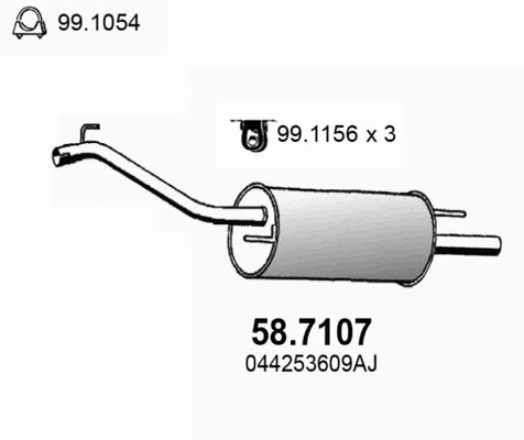 Rear Muffler (58.7107)