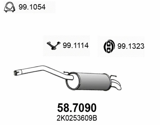 Rear Muffler (58.7090)