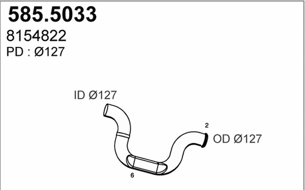 Exhaust Pipe (585.5033)