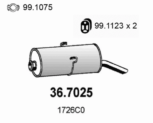 Rear Muffler (36.7025)