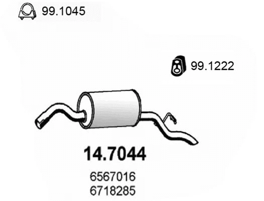 Rear Muffler (14.7044)