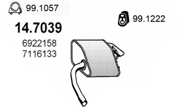 Rear Muffler (14.7039)