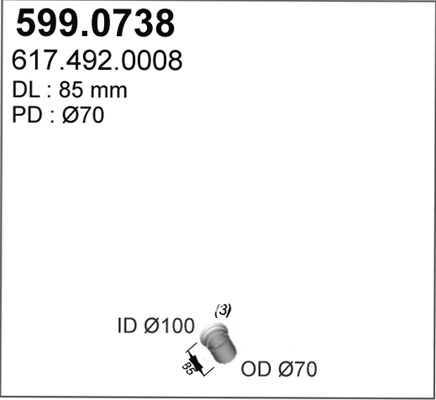 Mounting Kit, muffler (599.0738)