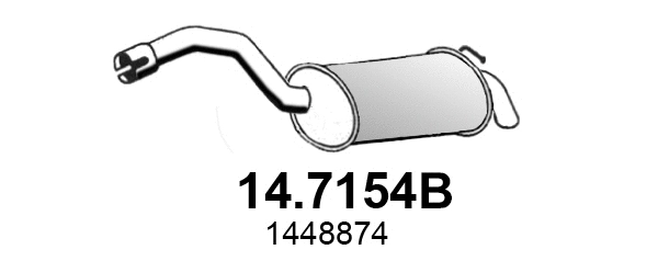 Rear Muffler (14.7154B)